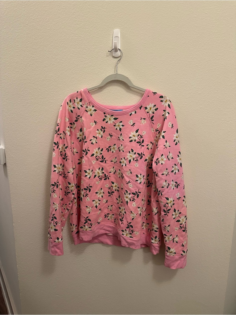 Draper James Pink Floral Crewneck Sweater